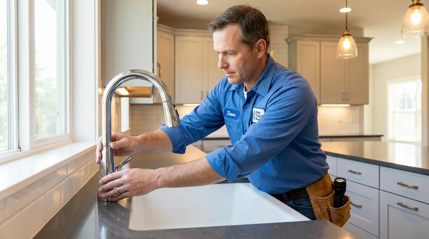 Kitchen faucet installation by Johns Plumbing LLC in Scotland Neck